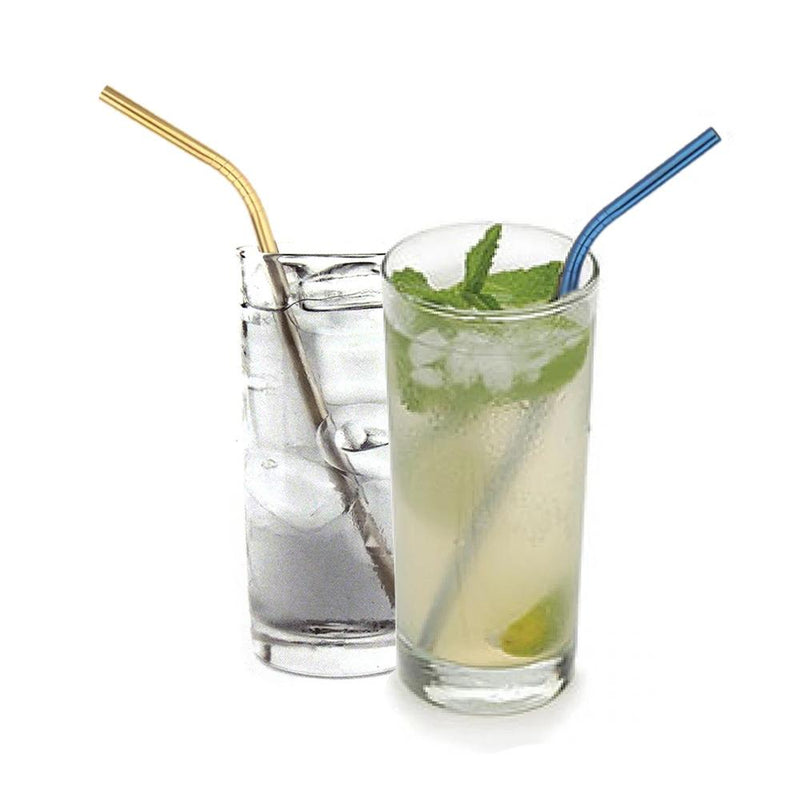 5-Pack: Colored Platinum Stainless Steel Straws With Brush Kitchen & Dining - DailySale