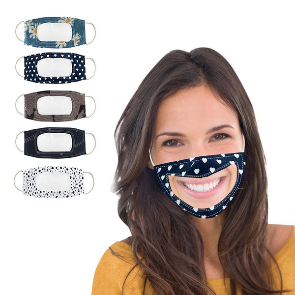 5-Pack: Custom Fashion Smile Communicator Face Mask Face Masks & PPE - DailySale