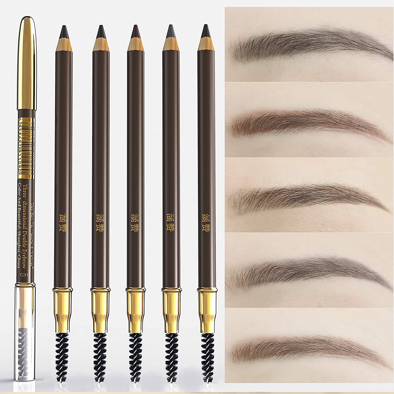 5-Pack: Eyebrow Pencil Longlasting Waterproof Durable Liner Beauty & Personal Care - DailySale