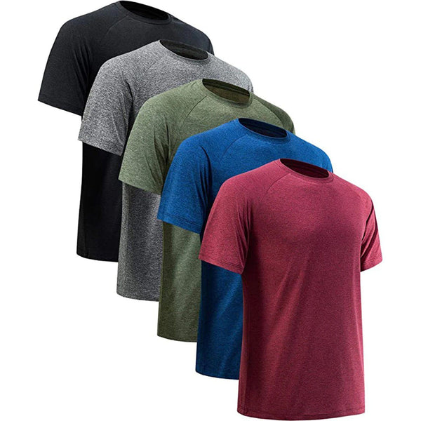 5-Pack: Men's Active Athletic Dry-Fit Performance Tees Men's Clothing S - DailySale