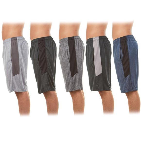 5-Pack: Men's Athletic Dry Fit Performance Shorts Men's Apparel S - DailySale