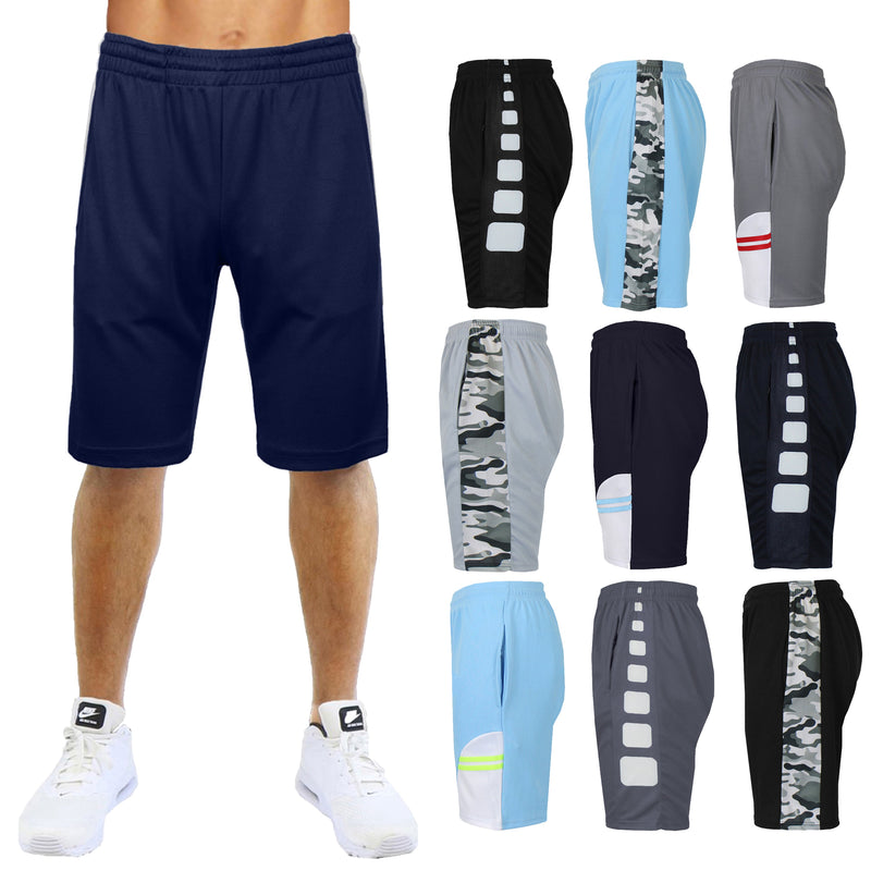 5-Pack: Men's Moisture Wicking Active Mesh Shorts Men's Bottoms - DailySale