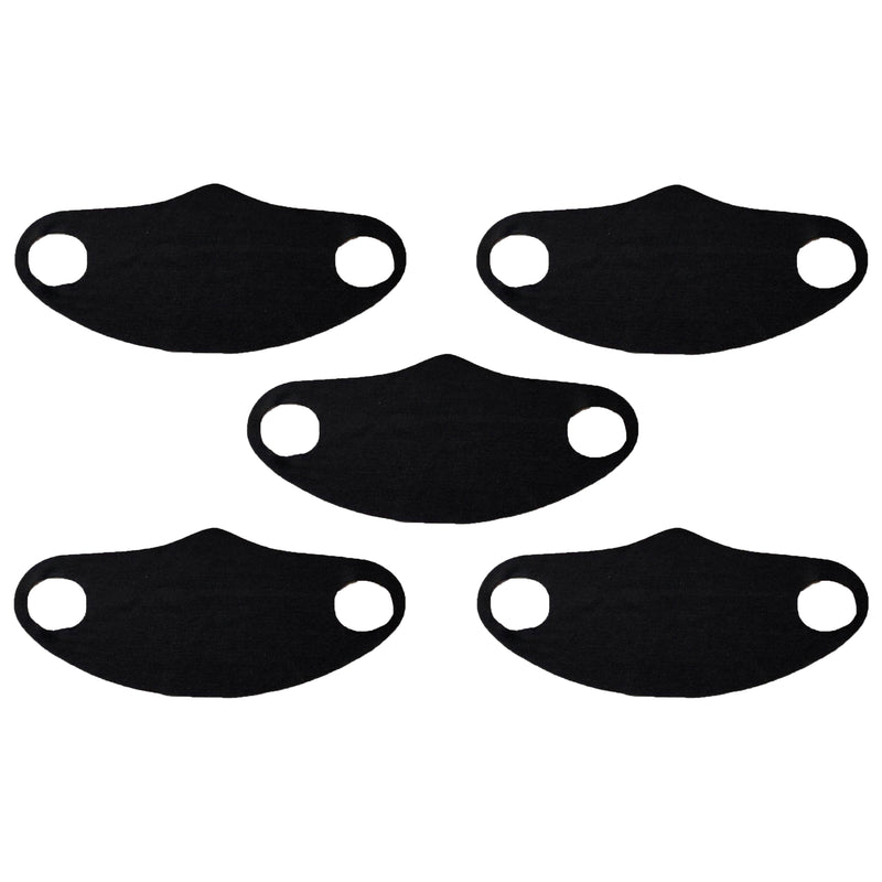 5-Pack: Men's & Women's Washable Reusable Stretch Fabric Seamless Face Mask Wellness & Fitness Black - DailySale