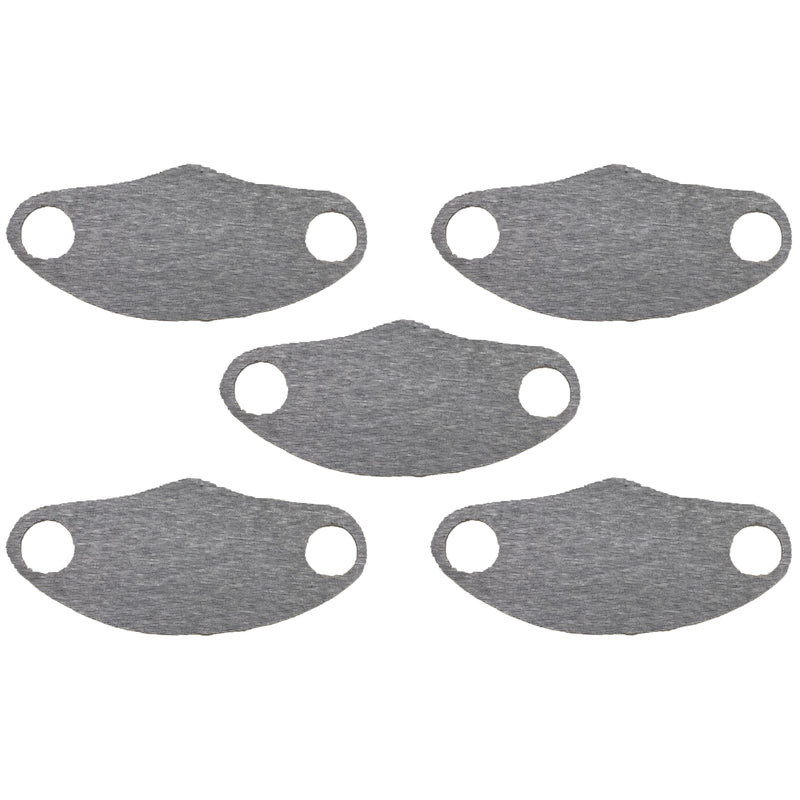 5-Pack: Men's & Women's Washable Reusable Stretch Fabric Seamless Face Mask Wellness & Fitness Gray - DailySale