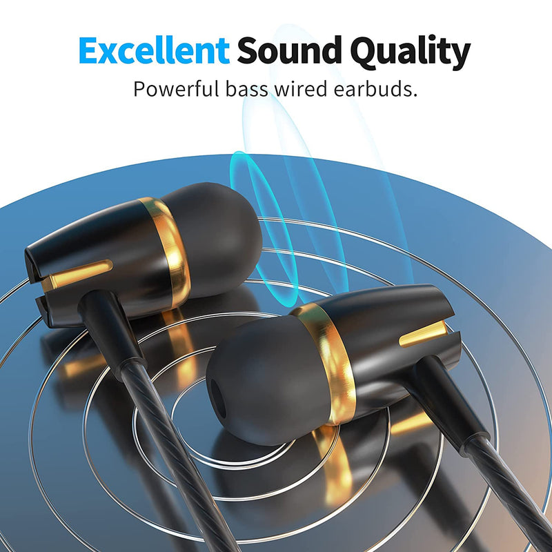 5-Pack: Microphone Wired Earbuds Isolating In-Ear Headphones Headphones - DailySale