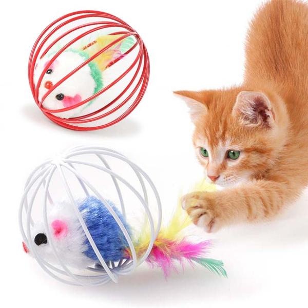 5-Pack: Pet Cat Kitten Playing Mouse Ball Cage Pet Supplies - DailySale