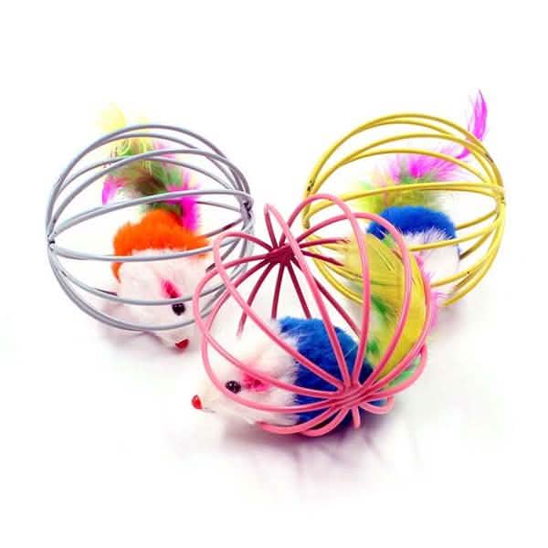 5-Pack: Pet Cat Kitten Playing Mouse Ball Cage Pet Supplies - DailySale