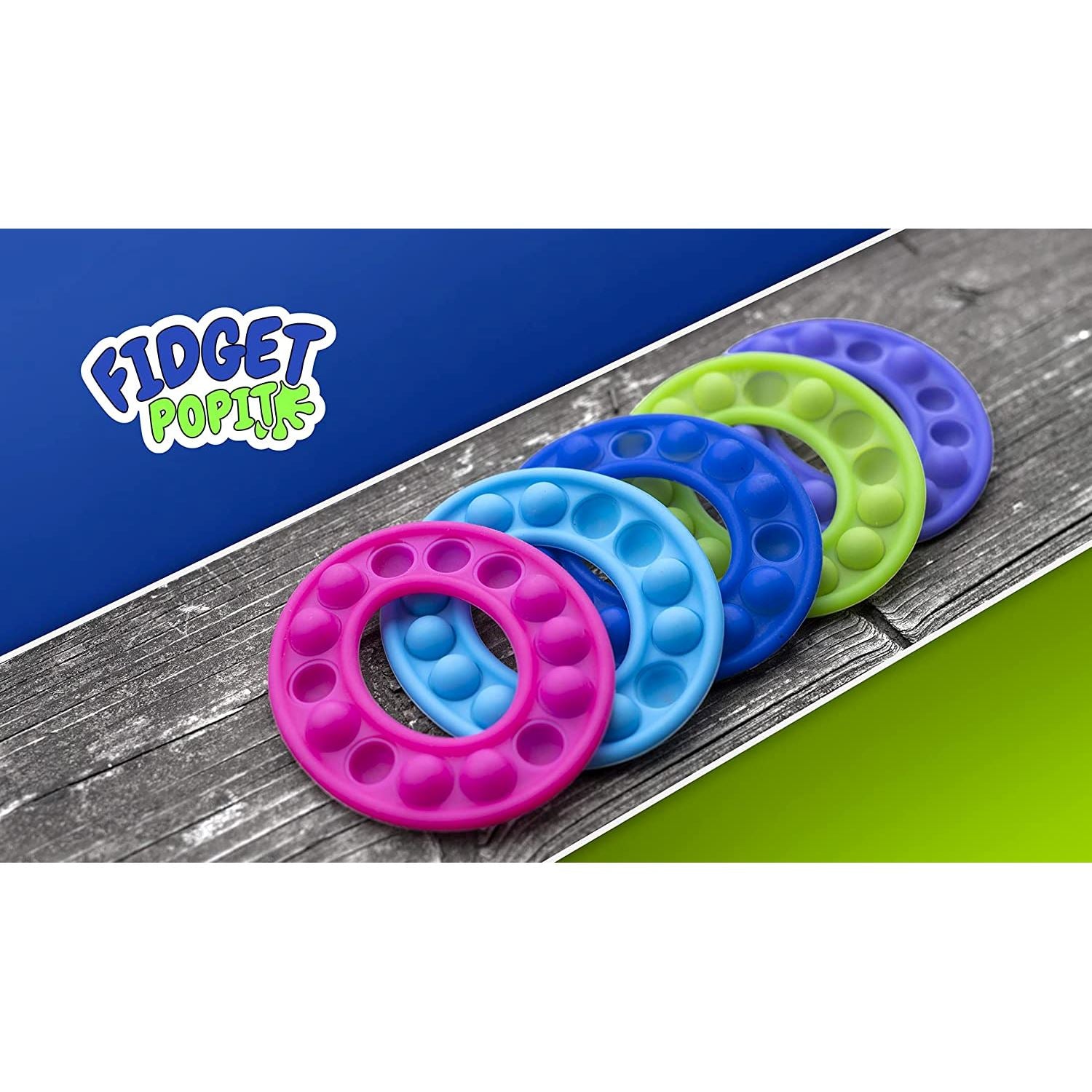 5-Pack: Pop It Fidget Toy Sensory Push Bubble Circle Pop Its Toys & Games - DailySale