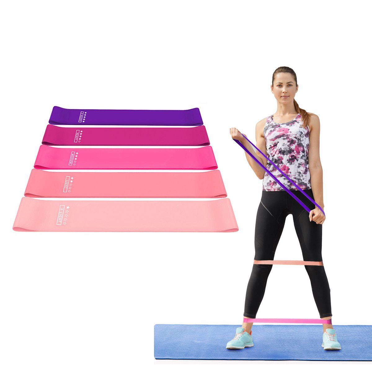 Yoga Resistance Band 3 Sets Non-Toxic Skin-Friendly