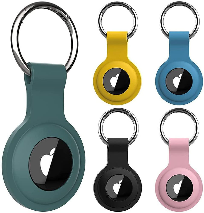5-Pack: Silicone Airtag Holder with Anti-Lost Keychain