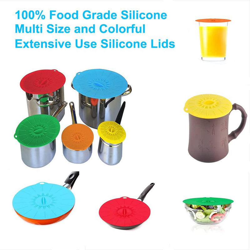 5-Pack: Silicone Food Lids Set Kitchen & Dining - DailySale