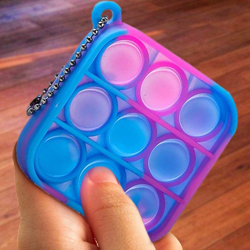 5-Pack: Simple Dimple Mini Stress Relieving Push Pop Bubble Fidget Toy Keychain Toys & Games - DailySale