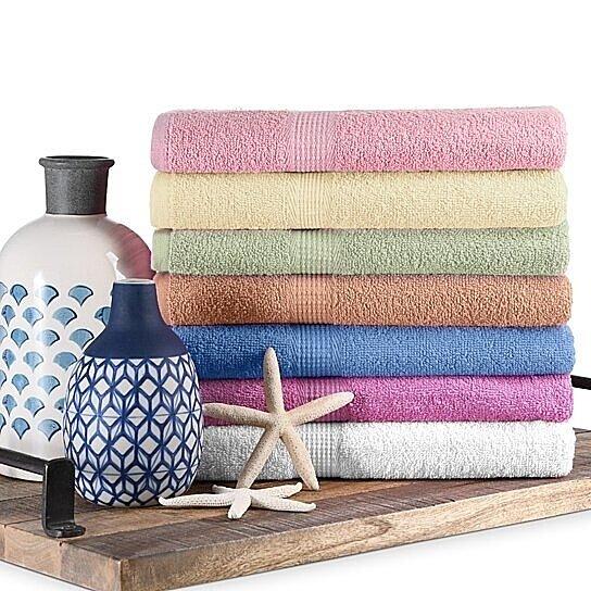 5-Pack: Super Absorbent 100% Cotton Bath Towels Bath - DailySale