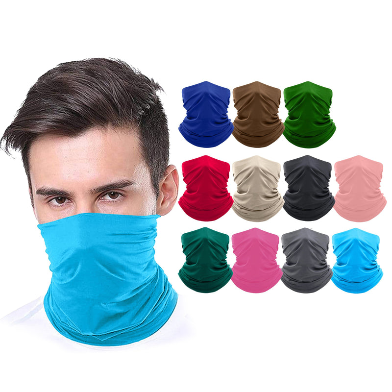 5-Pack: Unisex Moisture Wicking Gaiter Face Neck Scarf Bandanna Face Masks & PPE - DailySale