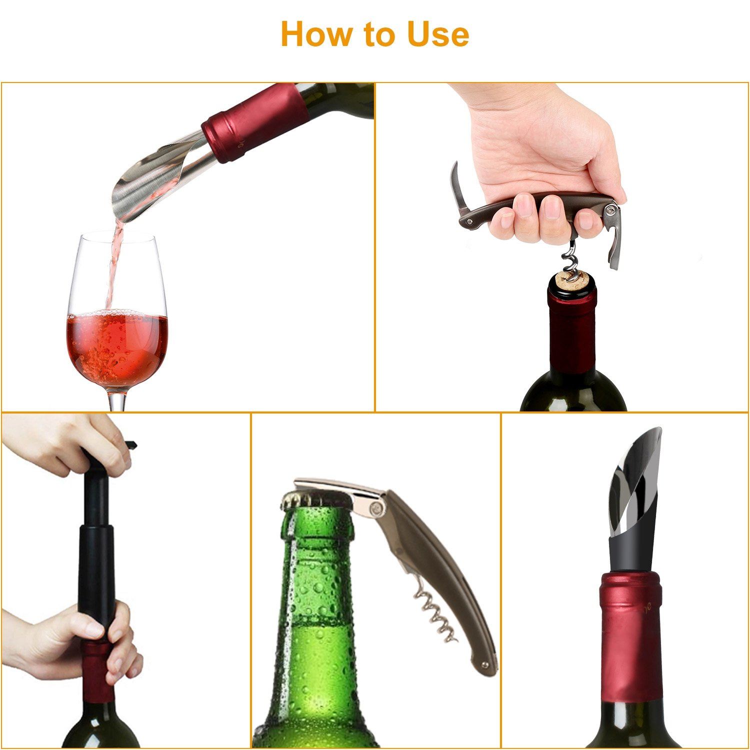 5-Pack: Wine Bottle Opener Set Kitchen & Dining - DailySale