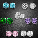5-Pair: Swarovski Crystal Interchangeable Halo Stud Earrings, available at Dailysale