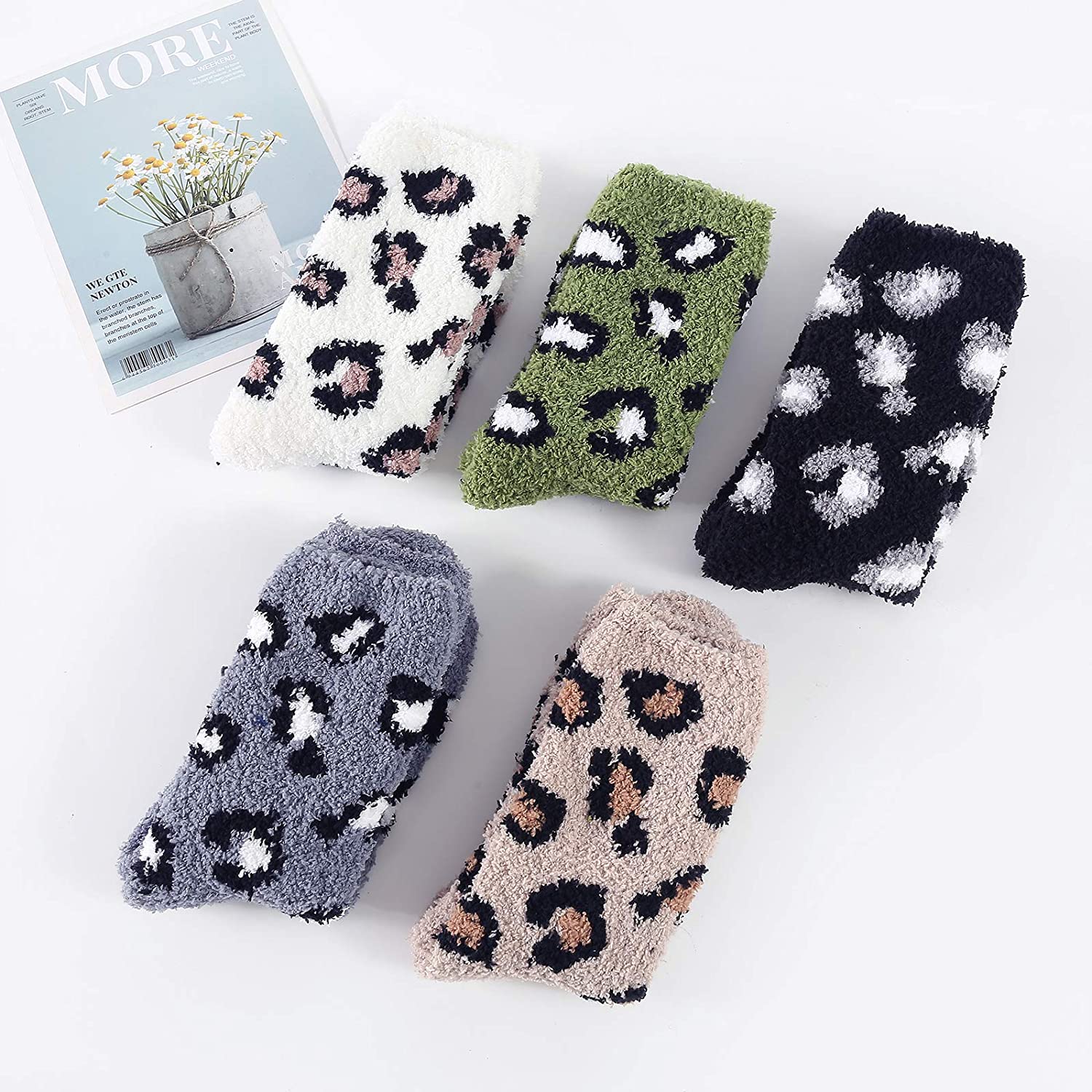 5-Pair: Womens Fuzzy Socks Winter Slipper Socks Women's Shoes & Accessories - DailySale