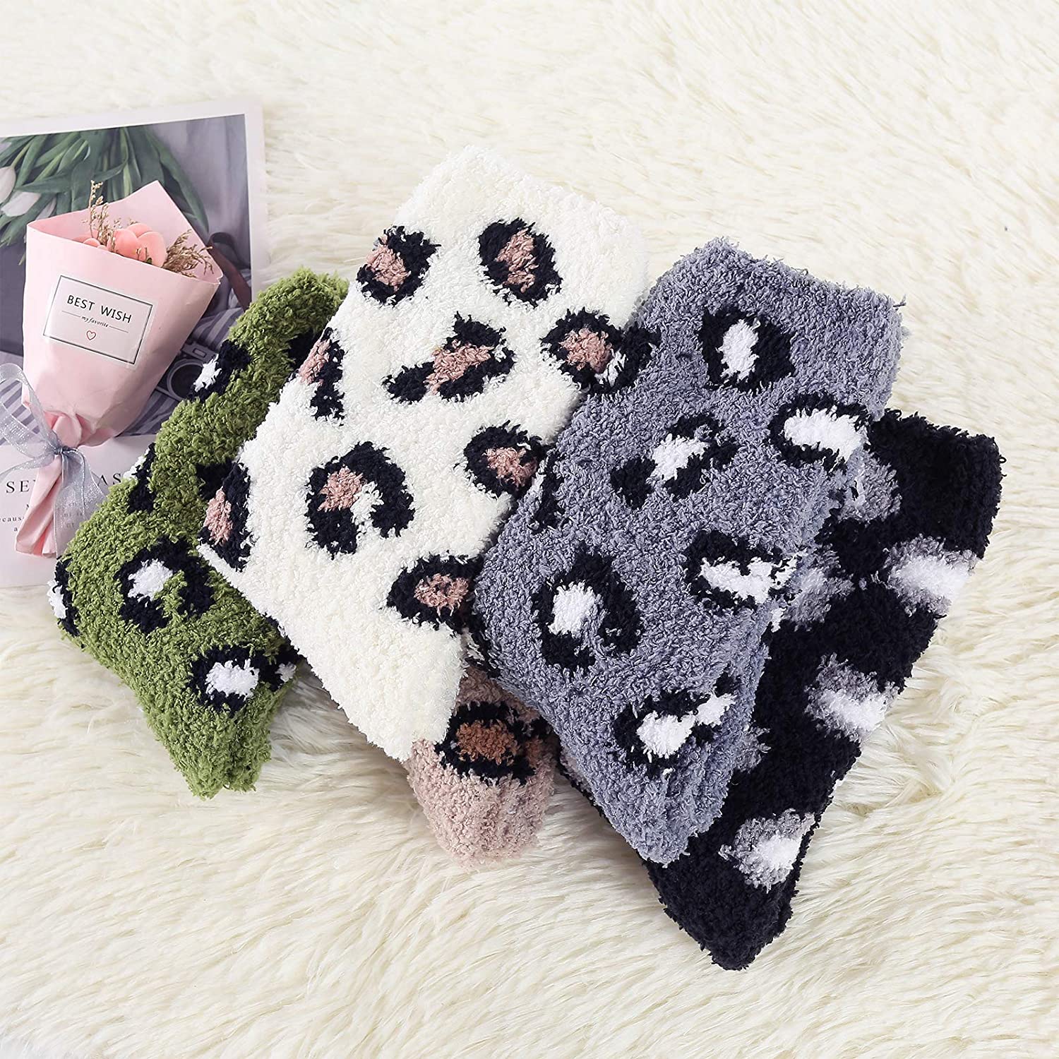 5-Pair: Womens Fuzzy Socks Winter Slipper Socks Women's Shoes & Accessories - DailySale