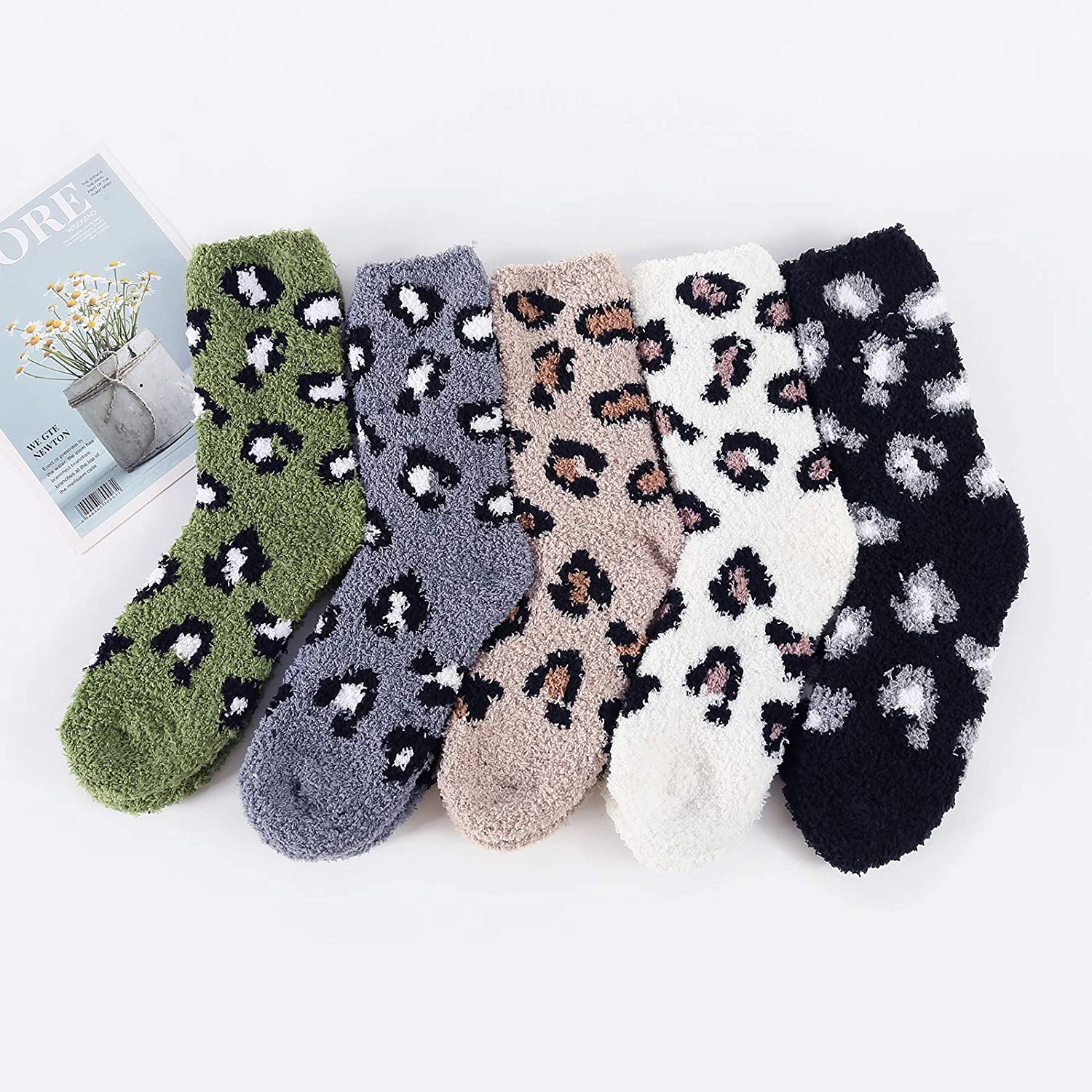 5-Pair: Womens Fuzzy Socks Winter Slipper Socks Women's Shoes & Accessories - DailySale