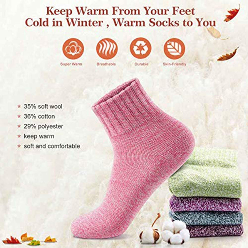 5-Pair: Women's Winter Socks Gift Box Free Size Thick Wool Soft Warm Casual Socks Women's Shoes & Accessories - DailySale