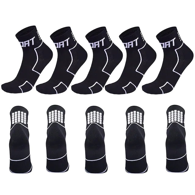 5-Pairs: Breathable Compression Socks Sports & Outdoors Black - DailySale