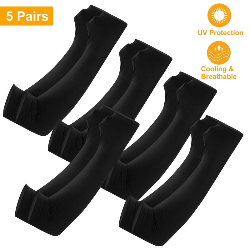 5-Pairs: Cooling Arm Sleeve Anti-UV Sun Protection Sports & Outdoors - DailySale
