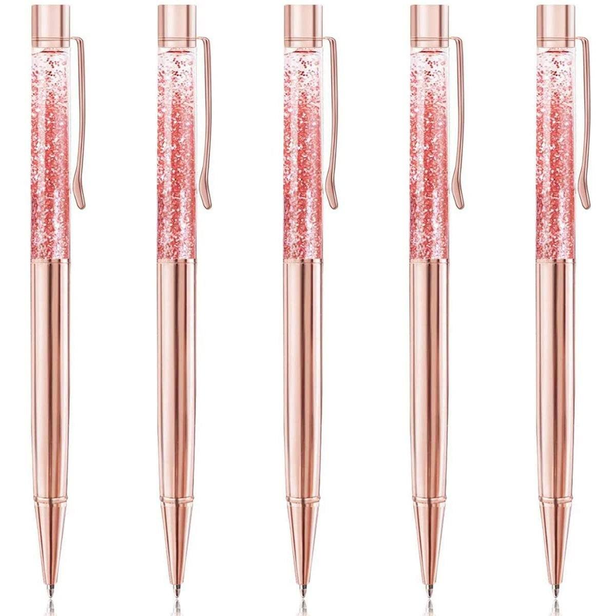 5-Piece: Bling Dynamic Liquid Ballpoint Pens Art & Craft Supplies - DailySale