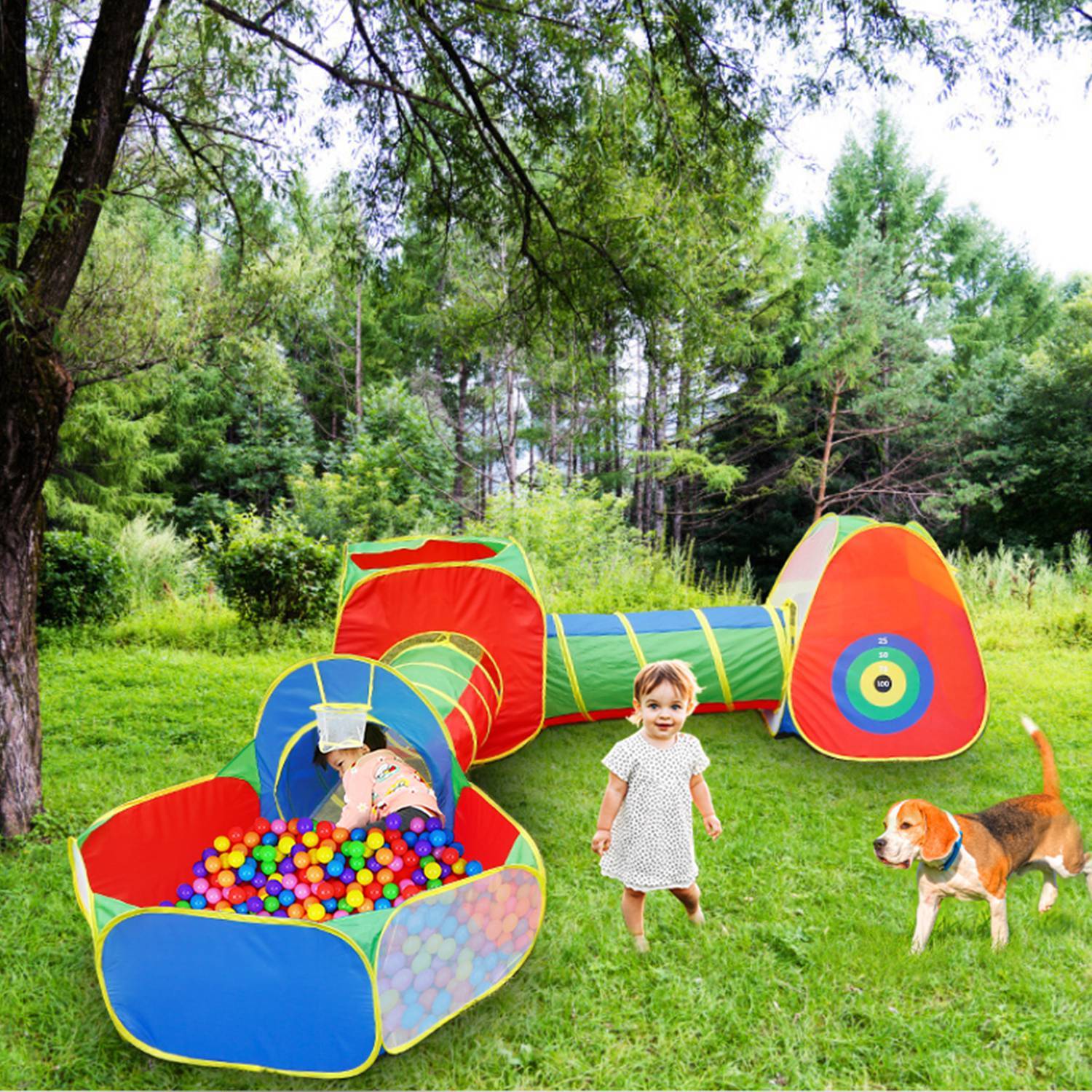 5-Piece: Pop Up Playhouse Kids Ball Pit Tents Toys & Games - DailySale