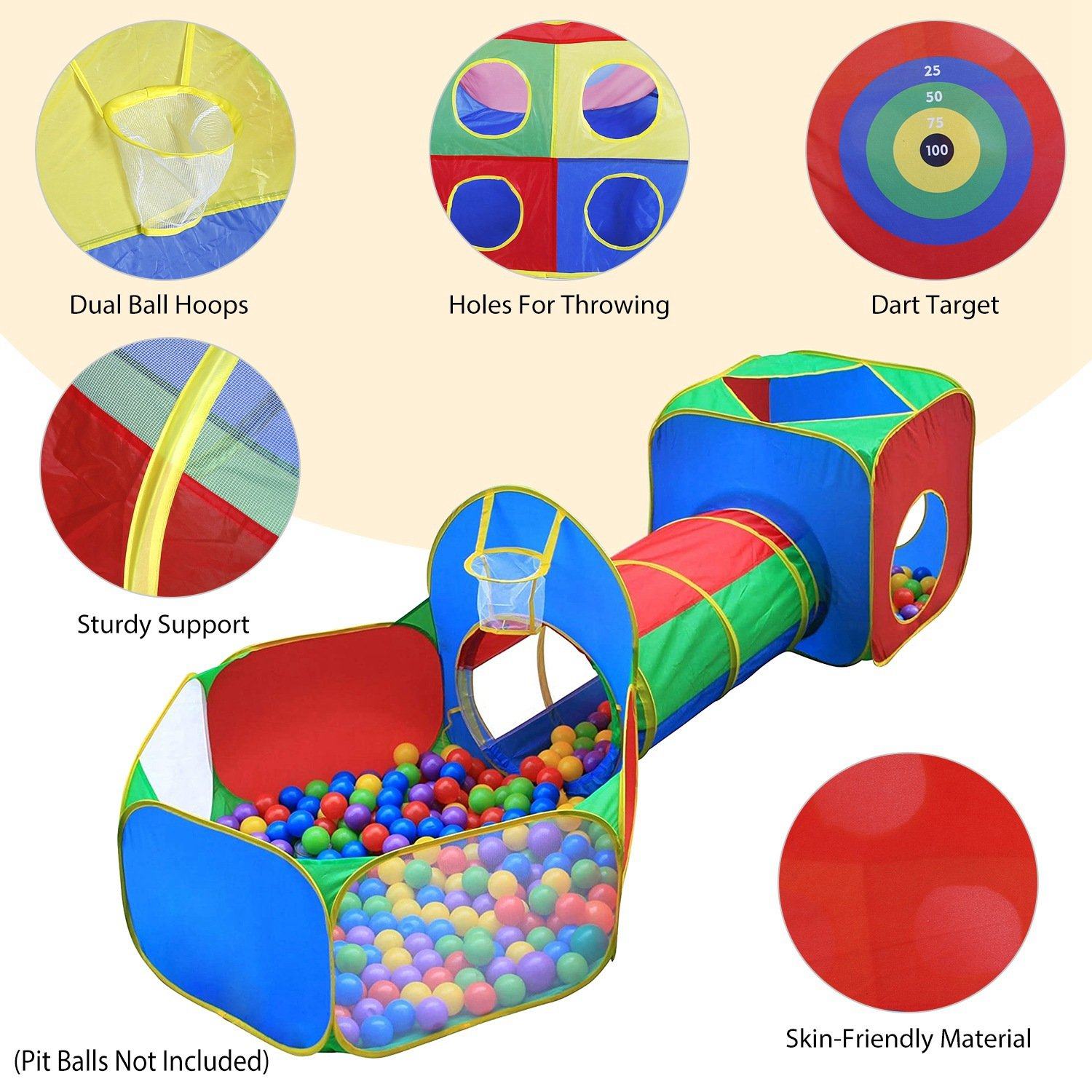 5-Piece: Pop Up Playhouse Kids Ball Pit Tents Toys & Games - DailySale