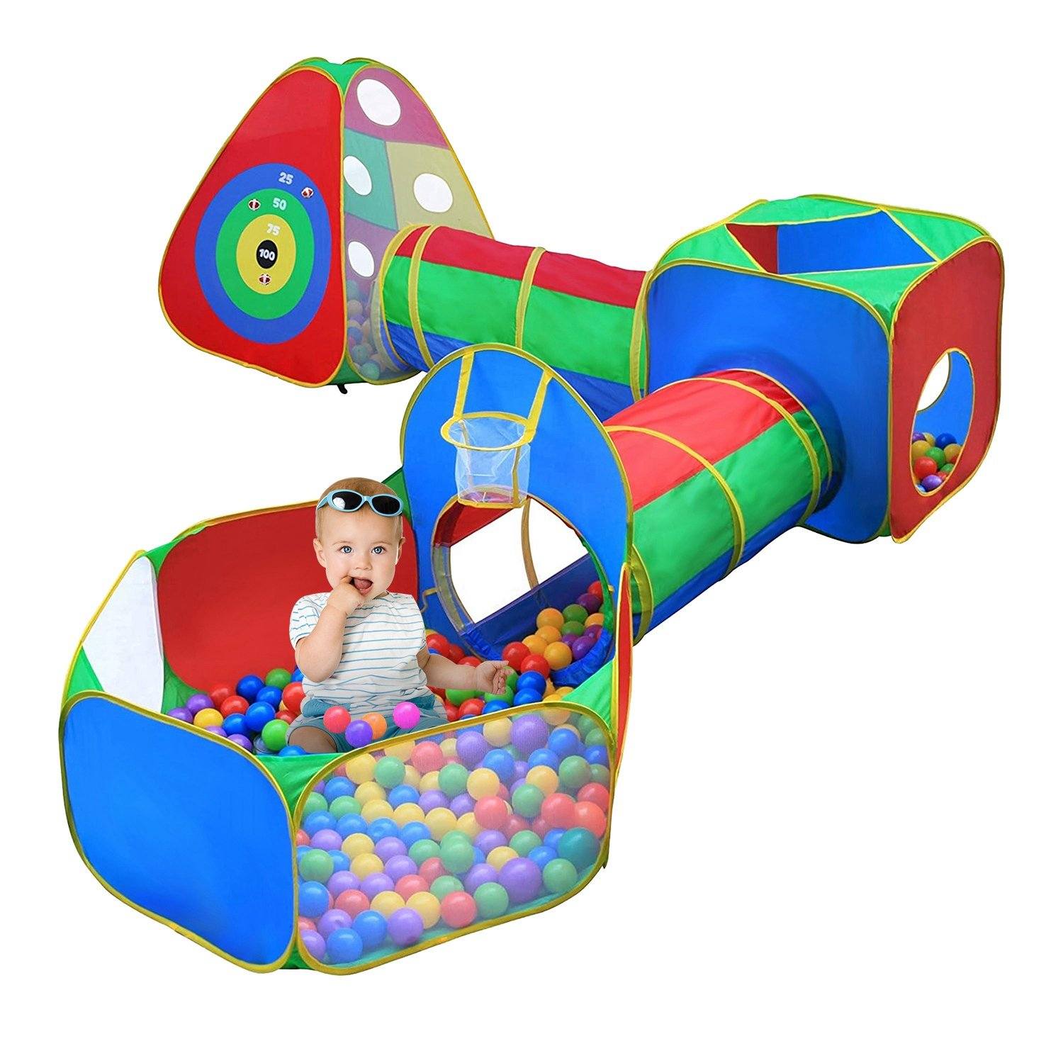 5-Piece: Pop Up Playhouse Kids Ball Pit Tents Toys & Games - DailySale