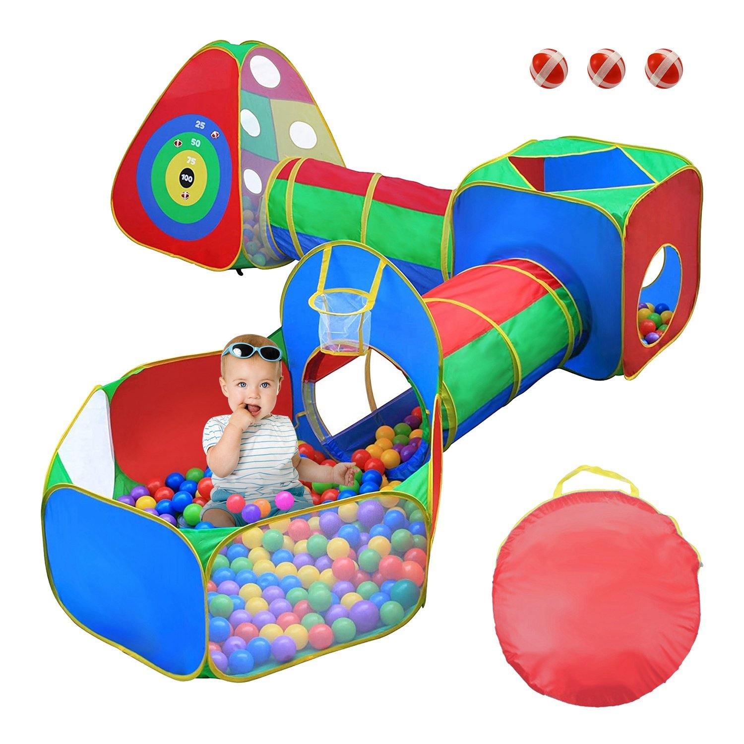 5-Piece: Pop Up Playhouse Kids Ball Pit Tents Toys & Games - DailySale