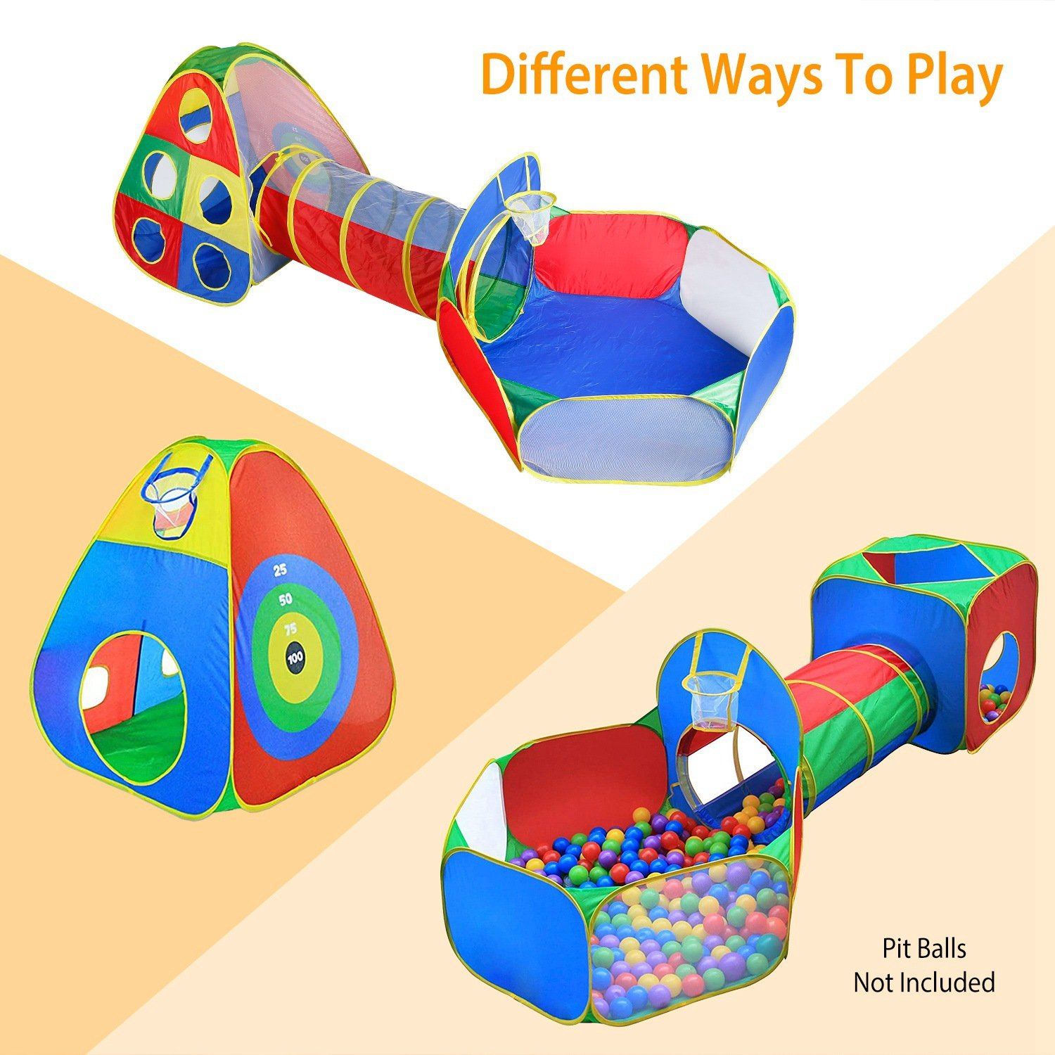 5-Piece: Pop Up Playhouse Kids Ball Pit Tents Toys & Games - DailySale