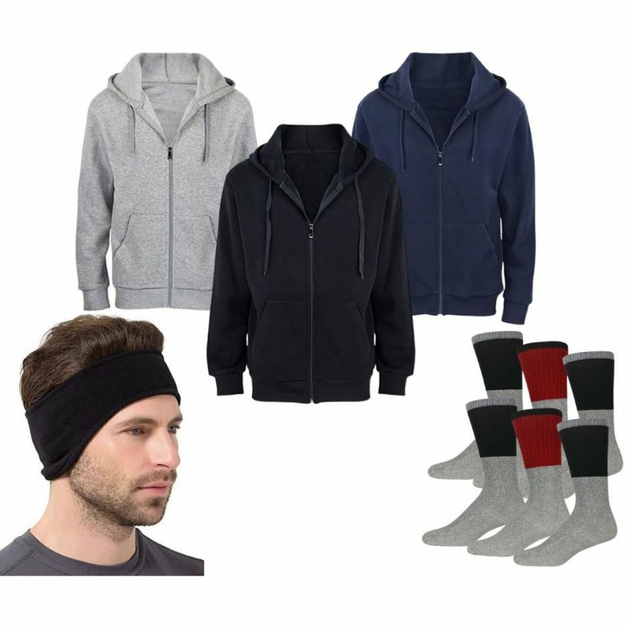 5-Piece Set: Fleece-Lined Premium Bundle Set Men's Outerwear M - DailySale