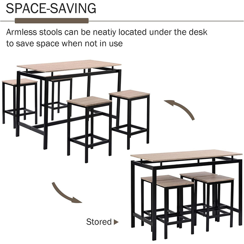 5-Piece Set: Kitchen Table and Chairs Set Furniture & Decor - DailySale
