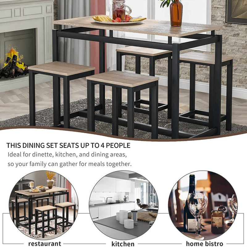 5-Piece Set: Kitchen Table and Chairs Set Furniture & Decor - DailySale
