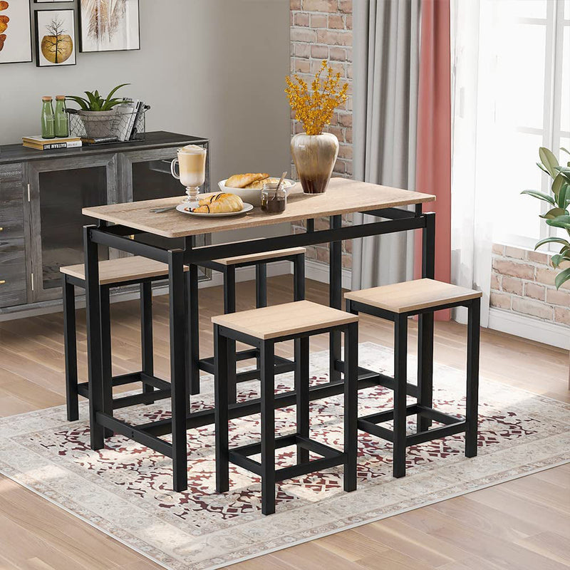 5-Piece Set: Kitchen Table and Chairs Set Furniture & Decor Oak - DailySale