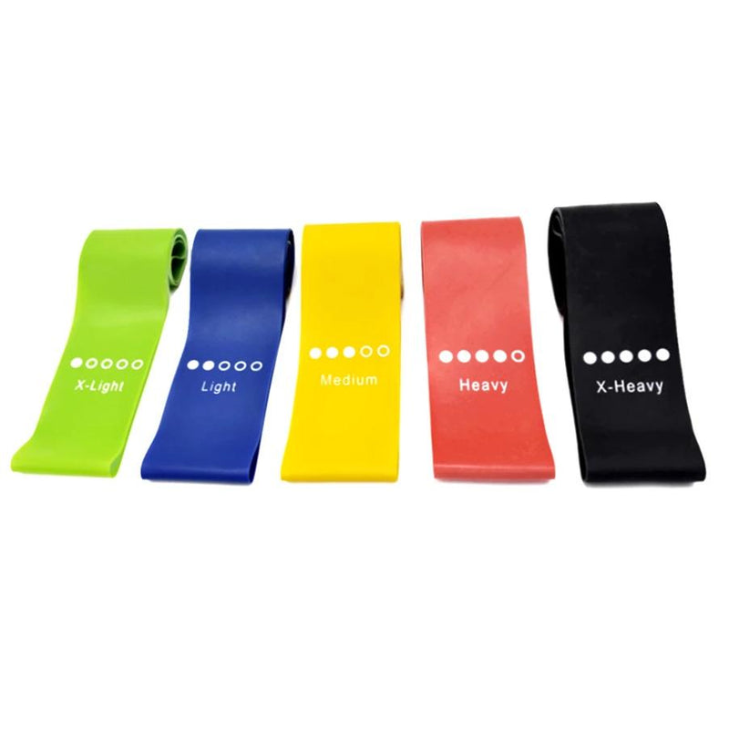 5-Piece Set: Resistance Loop Exercise Bands Fitness - DailySale