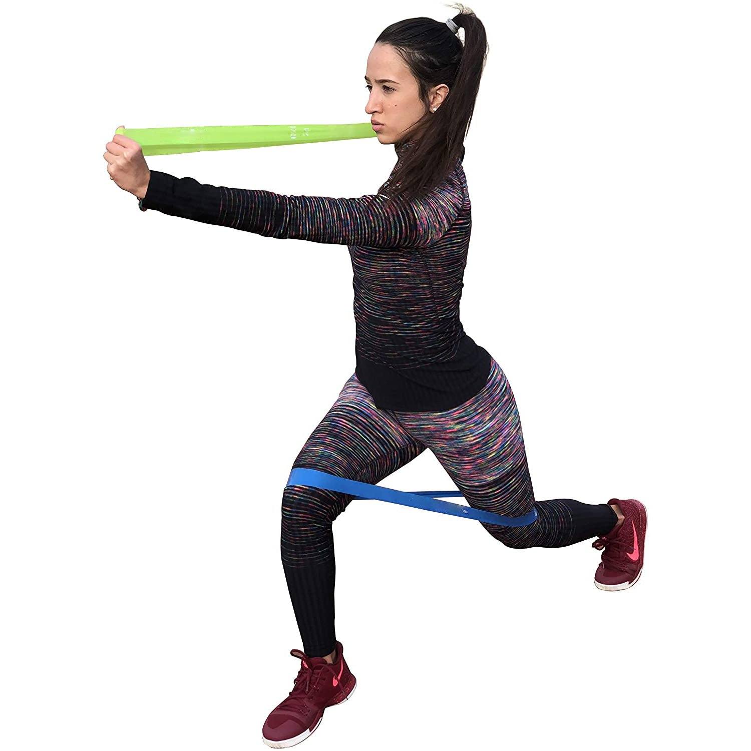 5-Piece Set: Resistance Loop Exercise Bands Fitness - DailySale