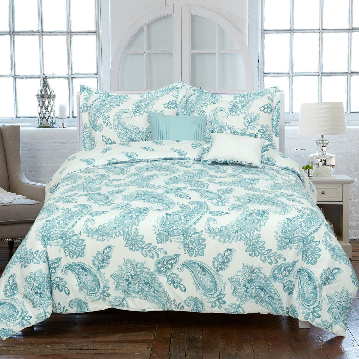 5-Piece Set: Sloane Street Aruba Paisley Comforter Set Bedding - DailySale