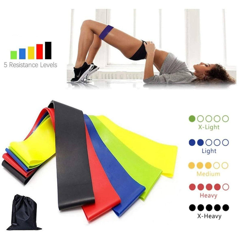 5-Piece Set: Workout Resistance Bands Fitness - DailySale
