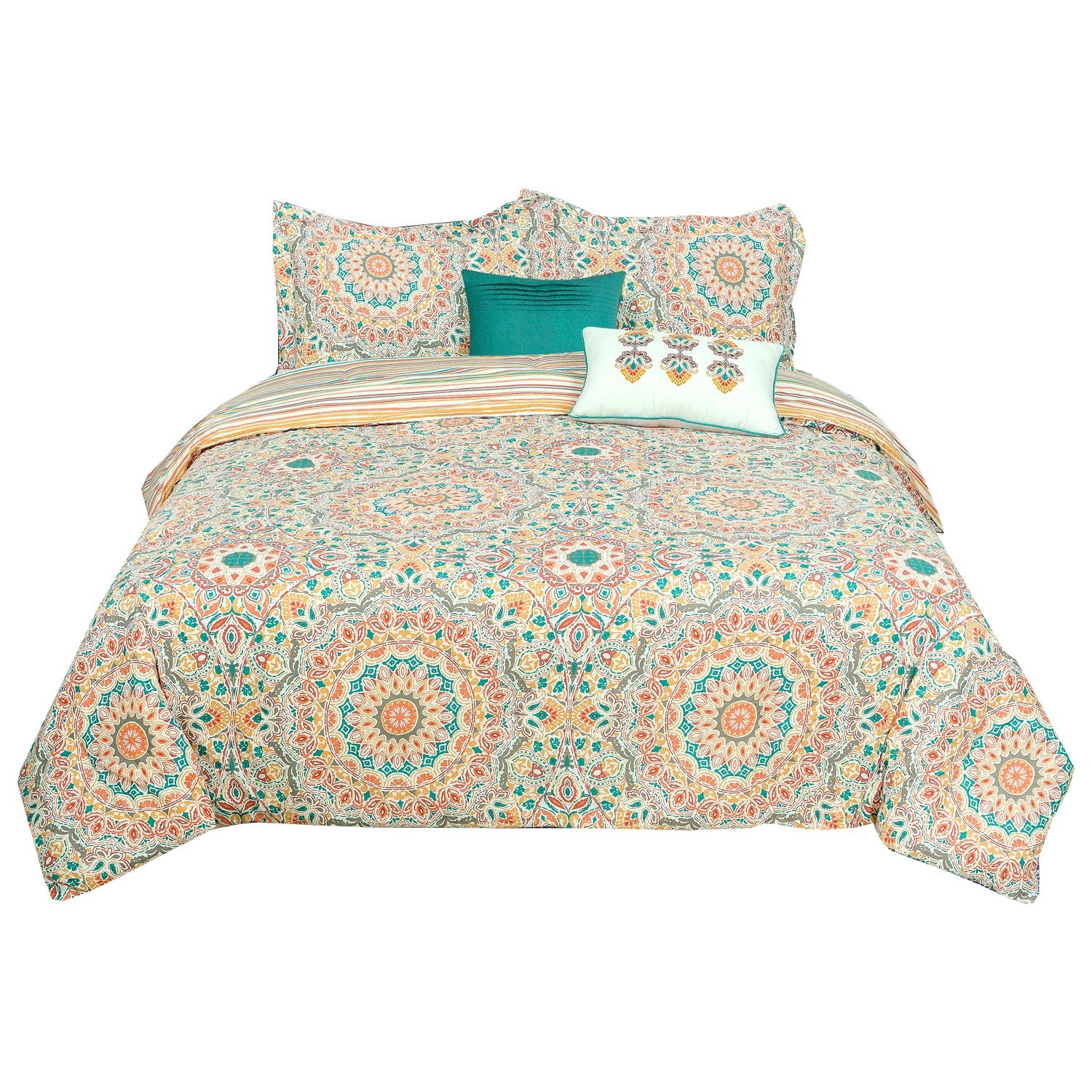 5-Piece: Sloane Street Cozumel Medallion Comforter Set Bedding - DailySale