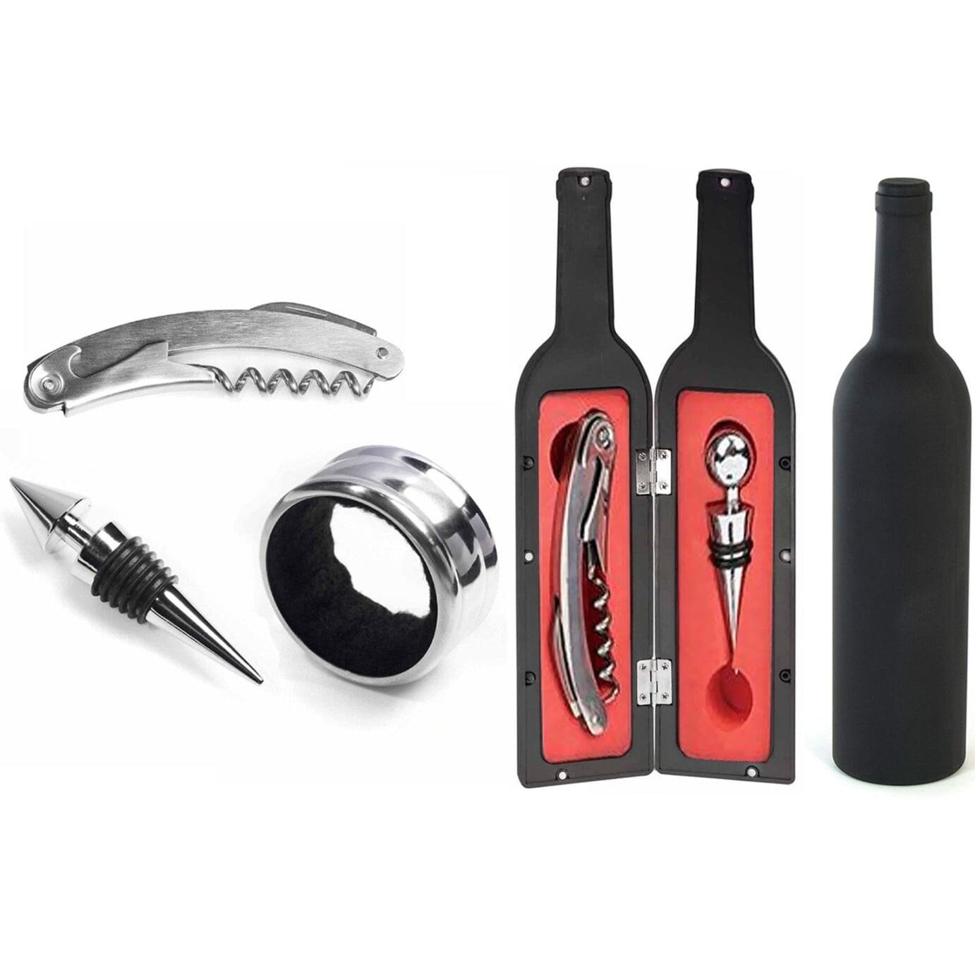 5-Piece: Wine Opener Set with Bottle-Shaped Case Wine & Dining - DailySale