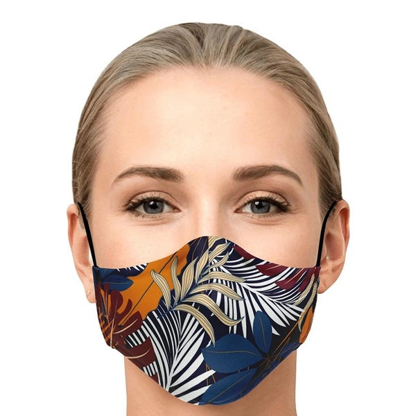 5-Pieces: Fashion Cotton Face Mask Floral Print Half Face Mouth Muffle Masks Health Face Masks & PPE - DailySale