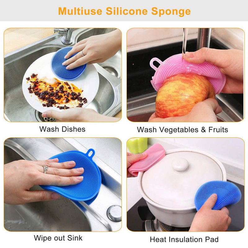 5-Pieces: Kitchen Cleaning Silicone Scrubber Kitchen & Dining - DailySale