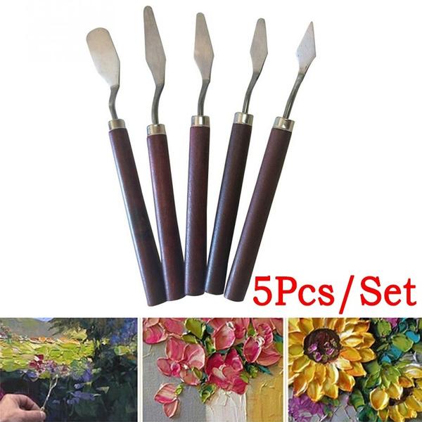 5-Pieces: Palette Steel Oil For Professional Stainless Knife Tool Painting Spatula Everything Else - DailySale