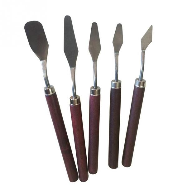 5-Pieces: Palette Steel Oil For Professional Stainless Knife Tool Painting Spatula Everything Else - DailySale