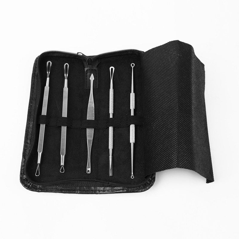 5-Pieces Set: BlackHead Remover Kit Pimple Comedone Extractor Tool Set