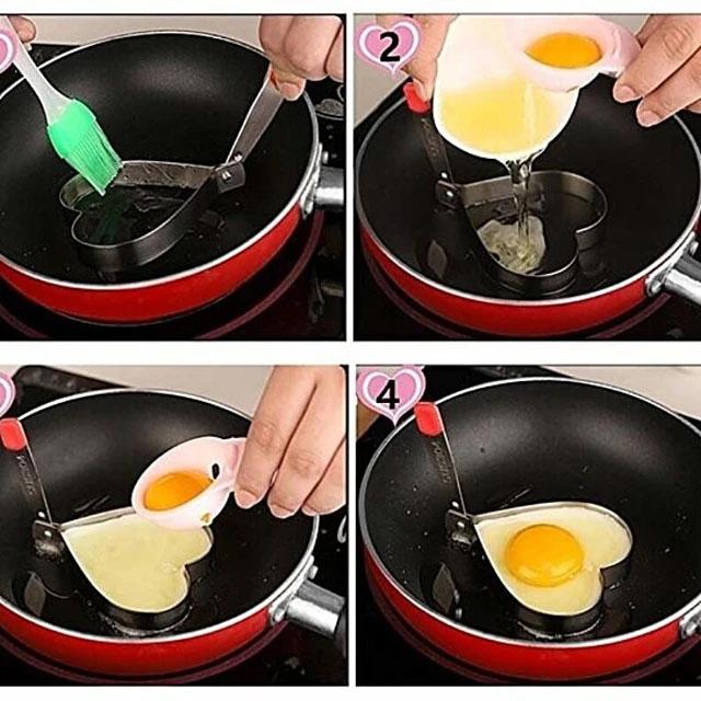 5-Pieces Set: Fried Egg Mold Pancake Rings Shaped Kitchen & Dining - DailySale