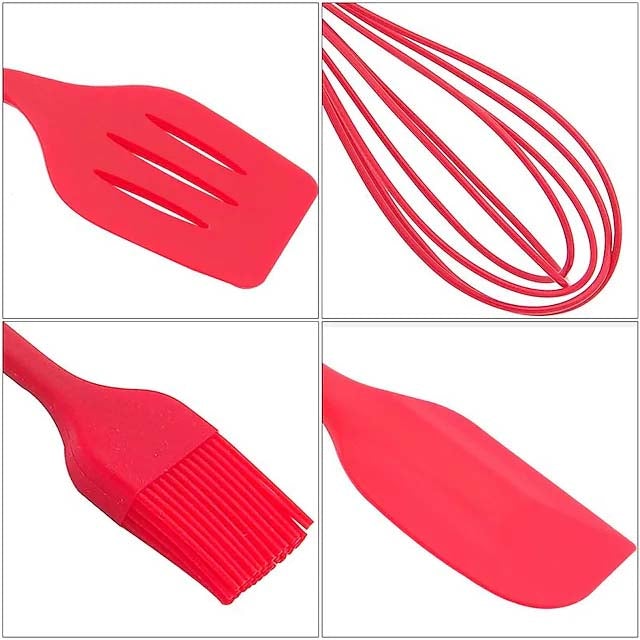 5-Pieces: Silicone Cooking Utensils Sets Kitchen Tools & Gadgets - DailySale