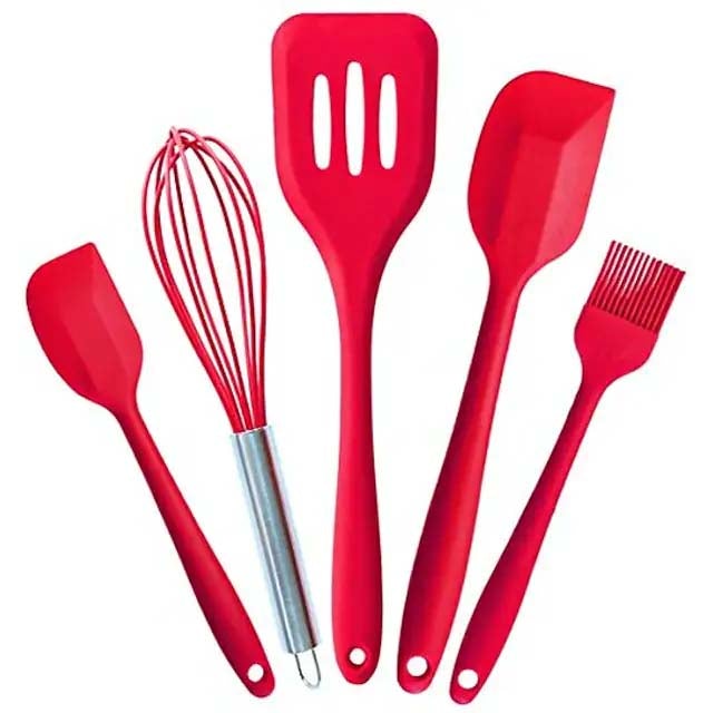 5-Pieces: Silicone Cooking Utensils Sets Kitchen Tools & Gadgets - DailySale